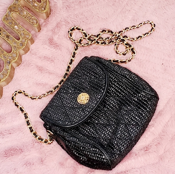 Handbags - Black and Gold Womens Crossbody bag